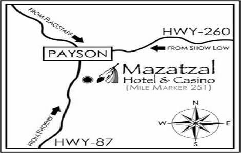 Mazatzal Hotel and Casino Map