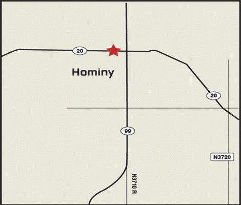 Osage Casino Hominy Map