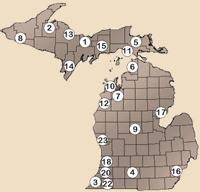 Michigan Casinos Map